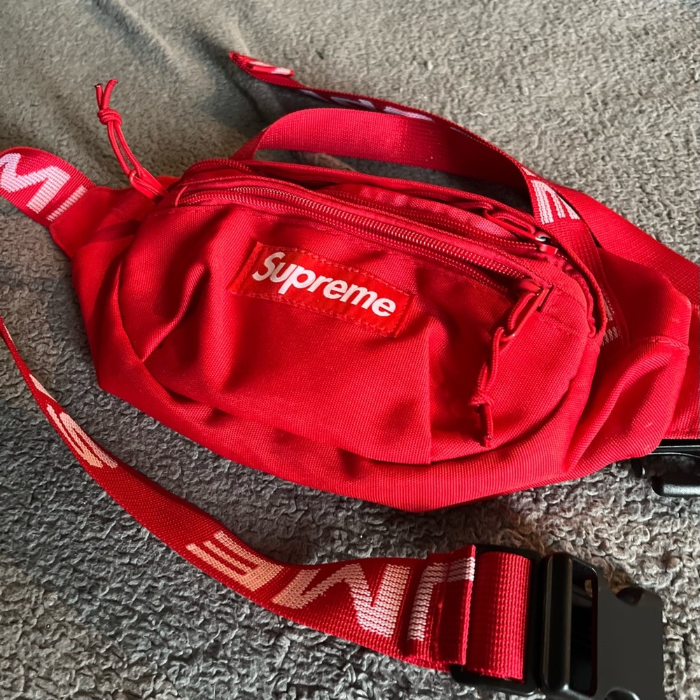 SOLD! Supreme Red Fanny Pack/Waist Bag SS18